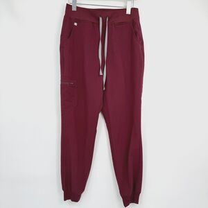 FIGS Women's M Zamora Joggers Scrub Pants Burgundy Red Technical Collection